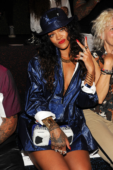 Rihanna at Alexander Wang with Sneaker bag