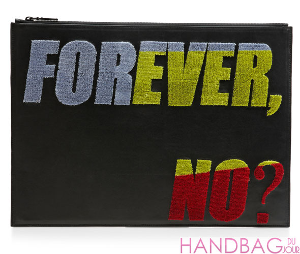 Kenzo 'Forever No?' clutch - black