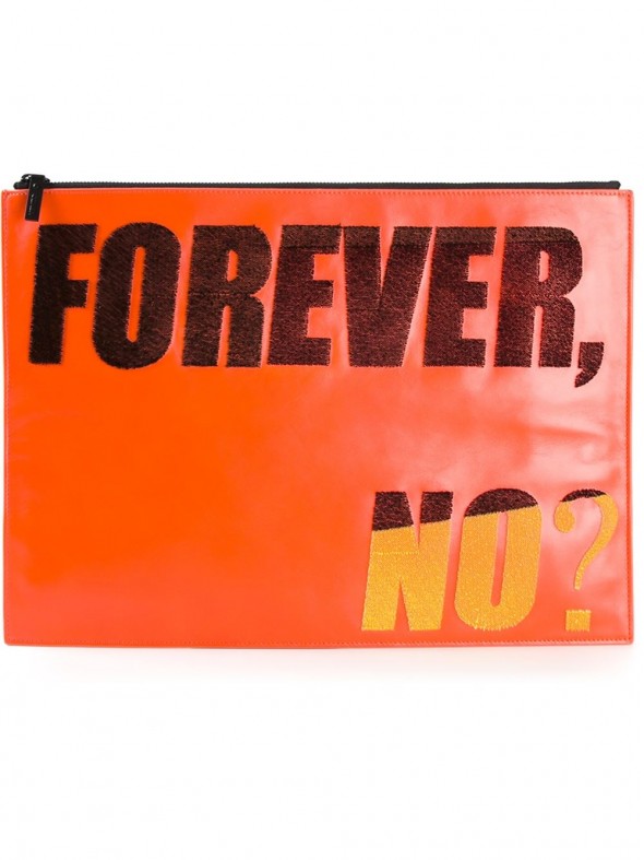 Kenzo 'Forever No?' clutch - fire (orange)
