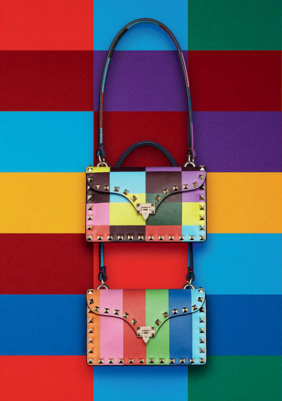 Valentino rainbow Rockstud Resort 2015 handbags