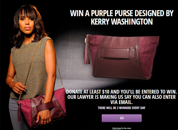 Win Kerry Washington's Purple Purse for Domestic violence awareness