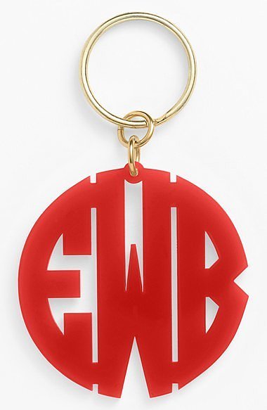 Moon and Lola Personalized Monogram Key Chain ($34)
