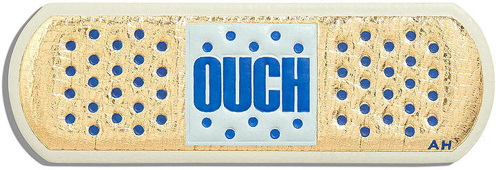Anya Hindmarch Ouch Bandage Sticker for Handbag, Gold ($75)
