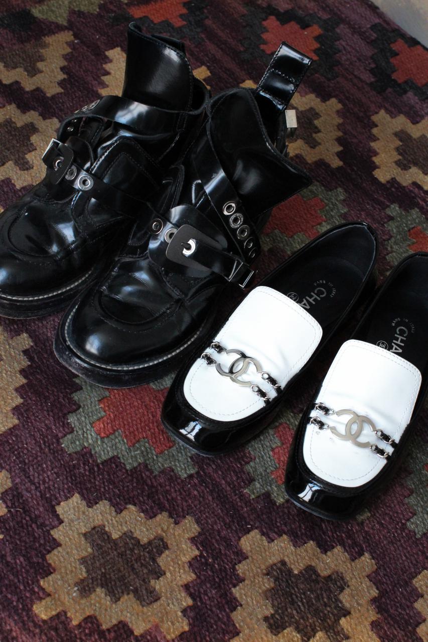 Balenciaga buckle boots Chanel Paris in Rome loafers