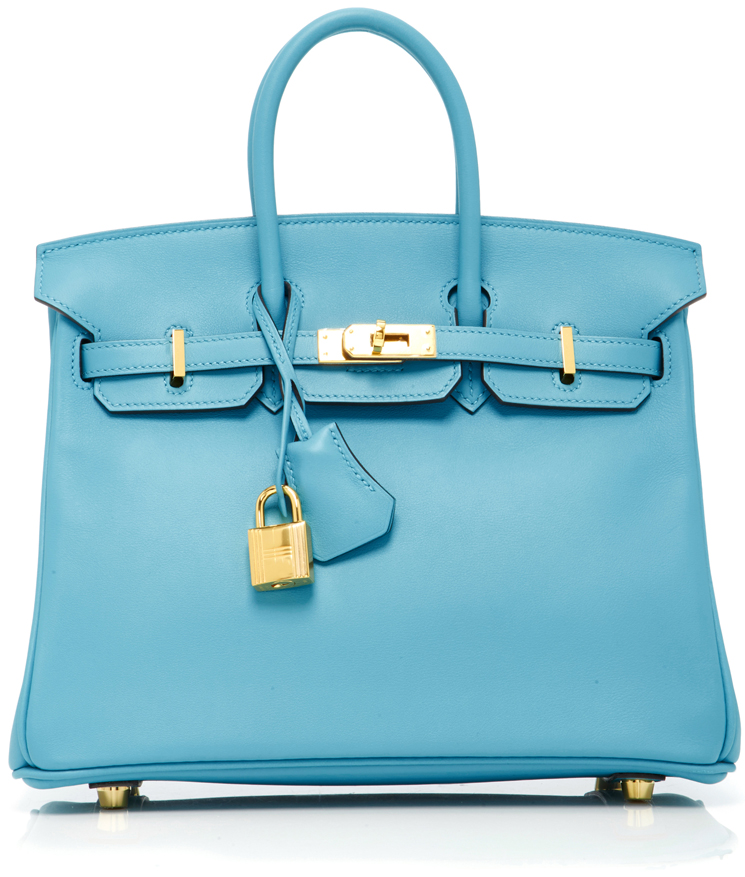 Hermes Birkin 25 Bag in Blue Saint Swift Leather
