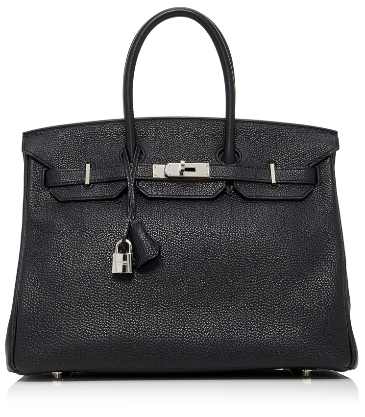 Hermes Birkin 35 Bag in Black Togo Leather