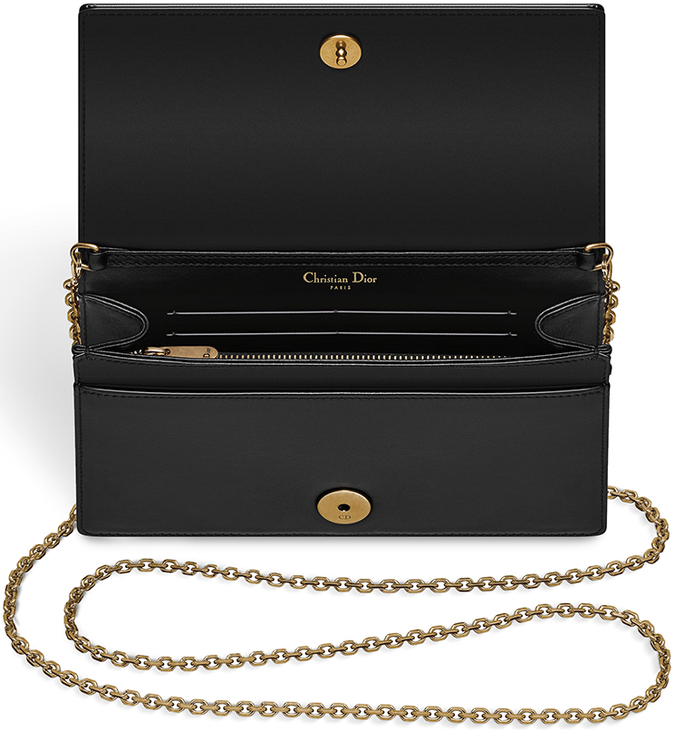 lady dior studded wallet on chain pouch