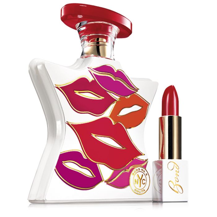 perfume with lips on the bottle