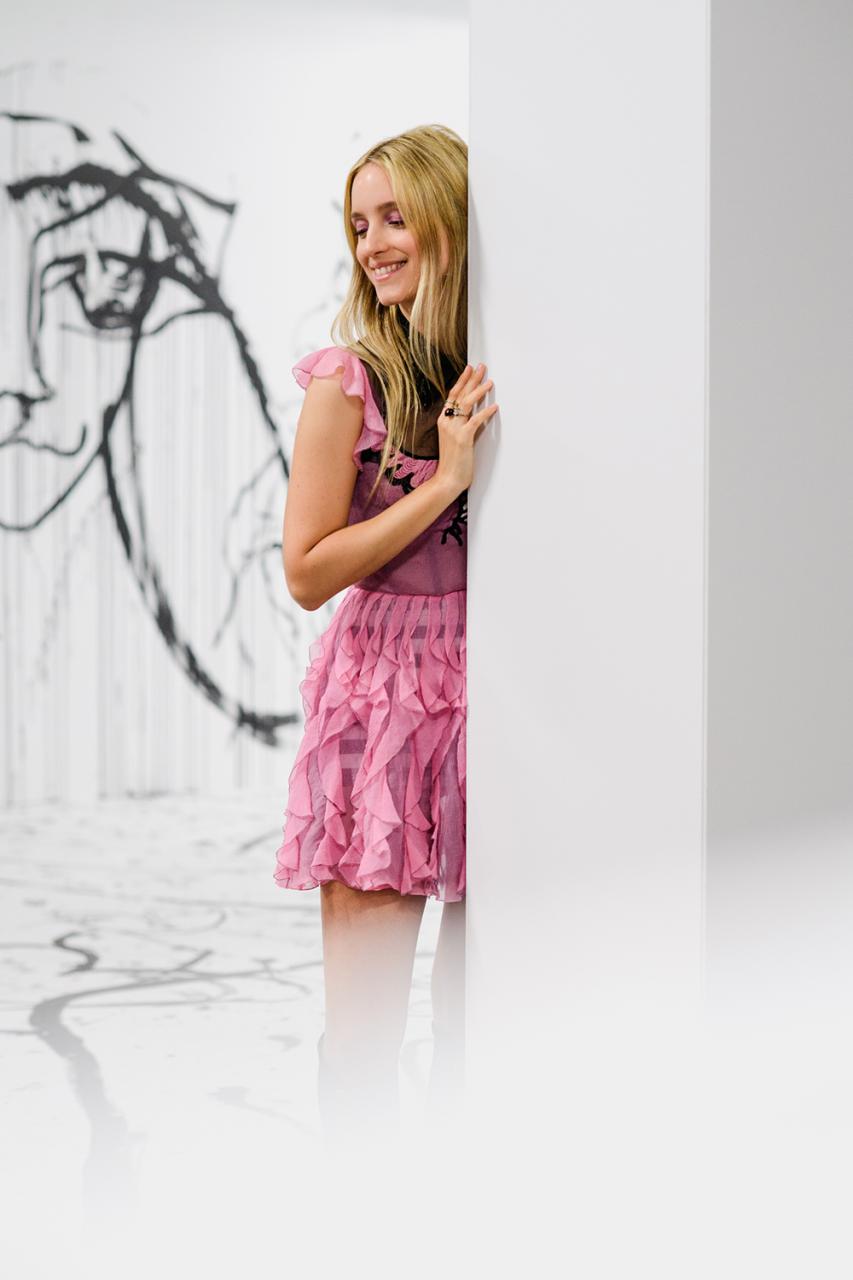 Charlotte Groeneveld in Dior Spring-Summer 2018 for Elle.com