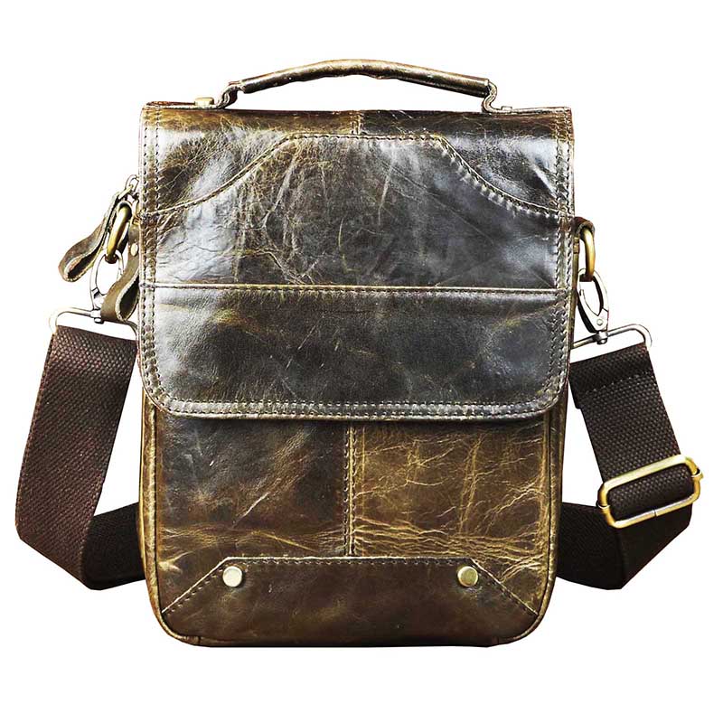 Yohoman Casual Business Leather Messenger Bag Vintage