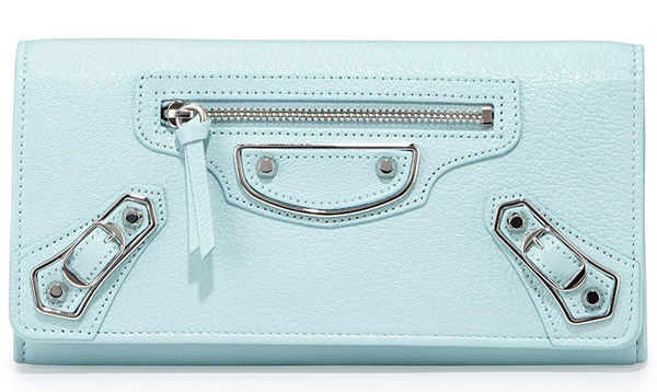 Balenciaga Edge Goatskin Wallet Light Blue Bag Review