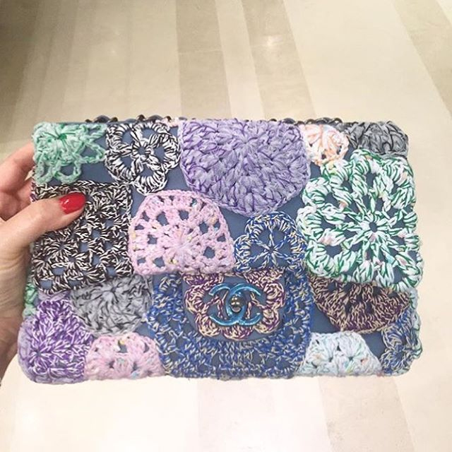 Previewing Chanel FLlower  Crochet  Flap Bag